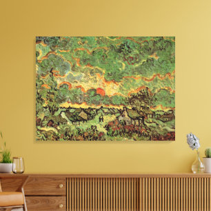 Toile Cabanes de cyprès de Van Gogh Réminiscence du Nord