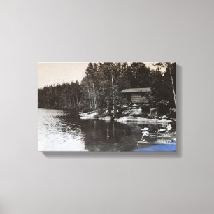 Toile Cabine classique du lac