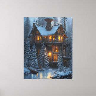 Toile Cabine dans les bois