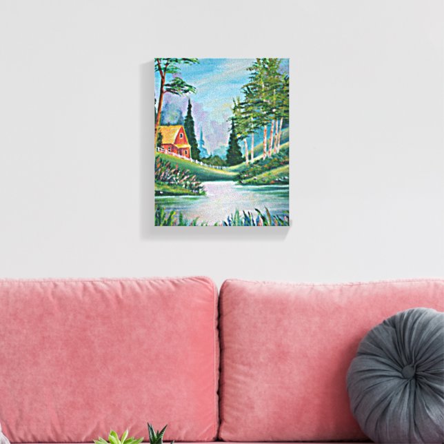 Toile Cabine par Stream Fine Art Peinture 8x10 (Insitu(Salon))