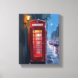 Toile Cabine Téléphonique Rouge Londres Angleterre Voyag