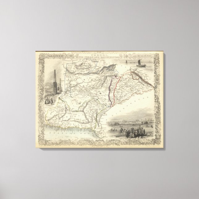 Toile Cabool, le Pendjab et le Belochistan (Recto)