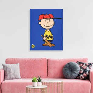 Toile cacahuètes Charlie Brown Baseball Smile