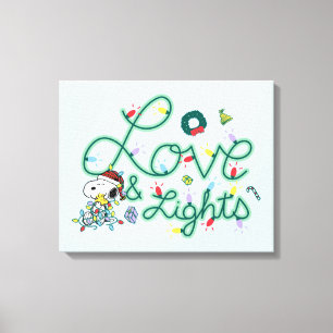 Toile cacahuètes   L'amour et les lumières de Noël