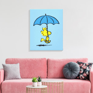 Toile cacahuètes   Parapluie bleu Woodstock