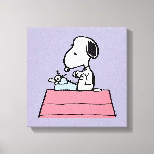 Toile cacahuètes | Snoopy à la machine à écrire (Recto)
