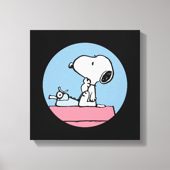 Toile cacahuètes | Snoopy à la machine à écrire (Recto)
