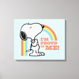 Toile cacahuètes   Snoopy Je suis fier de moi