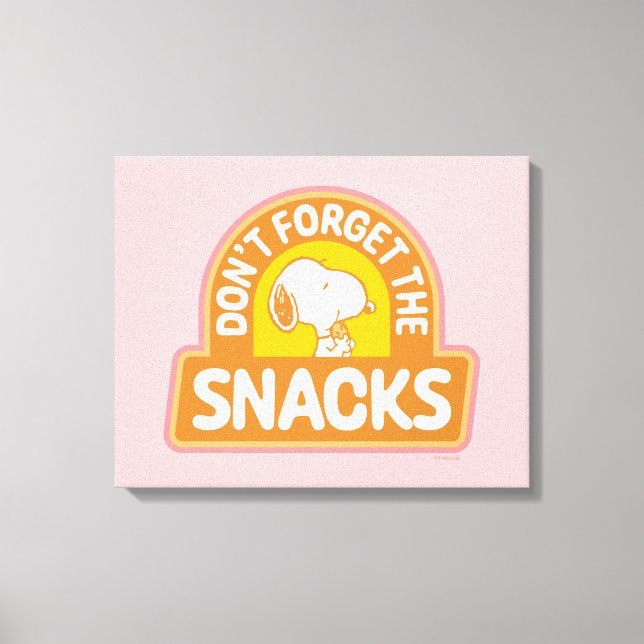 Toile cacahuètes | Snoopy N'oubliez pas les snacks (Recto)