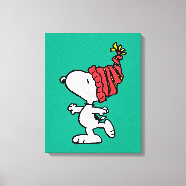 Toile cacahuètes | Snoopy Winter Beanie Casquette (Recto)