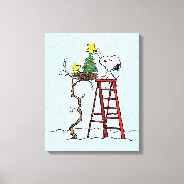 Toile cacahuètes | Snoopy & Woodstock Arbre de Noël (Recto)