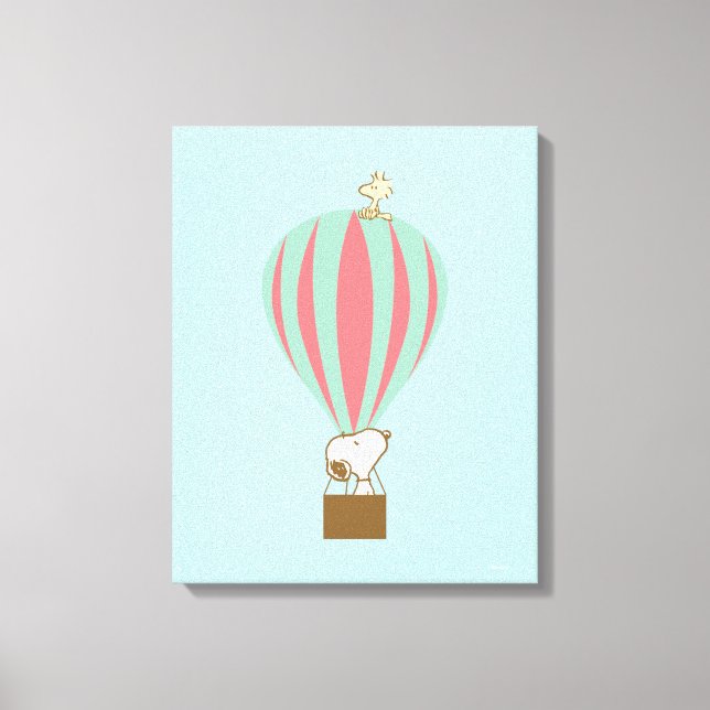 Toile cacahuètes | Snoopy & Woodstock Hot Air Balloon (Recto)