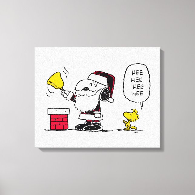 Toile cacahuètes | Snoopy & Woodstock Père Noël Bell Rin (Recto)