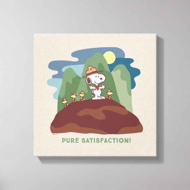 Toile cacahuètes | Snoopy & Woodstock Satisfaction pure (Recto)