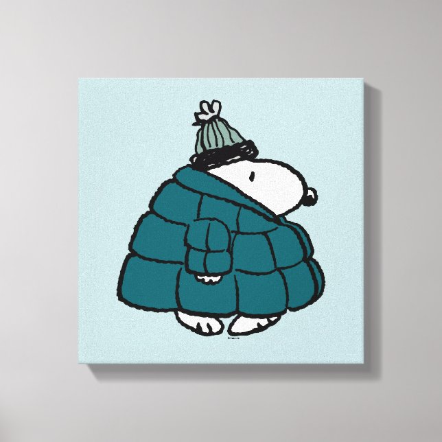 Toile cacahuètes | Veste Snoopy Winter Puffer (Recto)