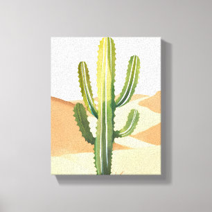 Toile Cactus du désert   Cactus verts à l'aquarelle