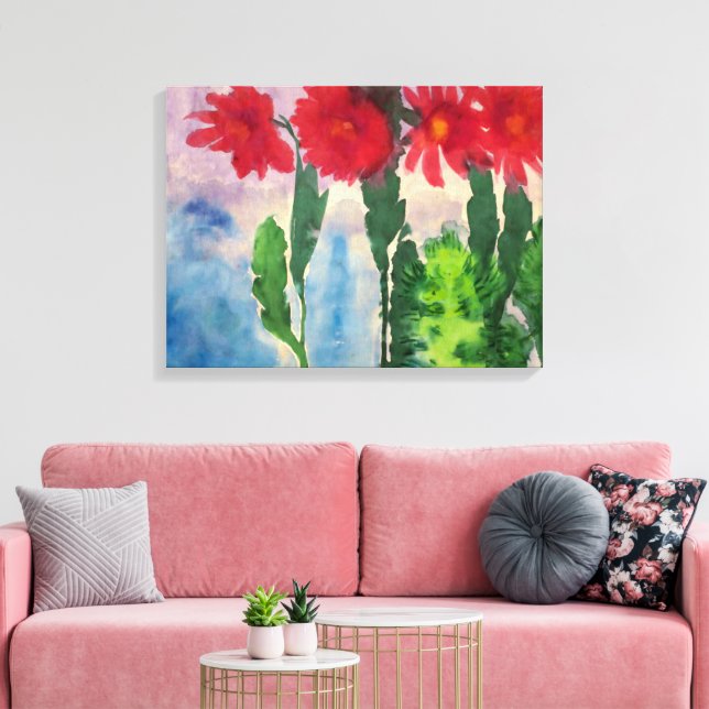 Toile Cactus en fleurs | Emil Nolde | (Insitu(Salon))