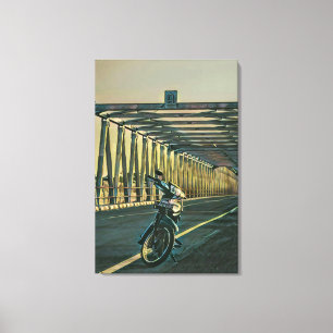 Toile Cadeau amoureux moto
