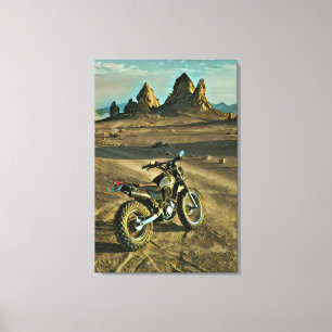 Toile cadeau d'anniversaire vintage motocycliste