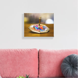 Toile Cadeau de dreidel de Hanukkah SlipperyJoe à base o