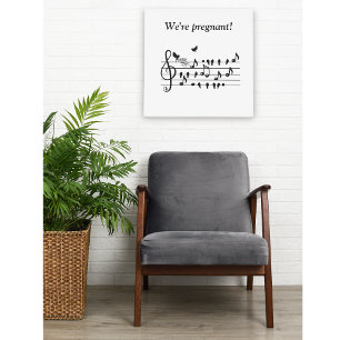 Toile Cadeau de musique personnalisé pour Baby Shower No