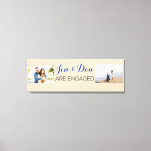 Toile Cadeau Fiançailles personnalisé