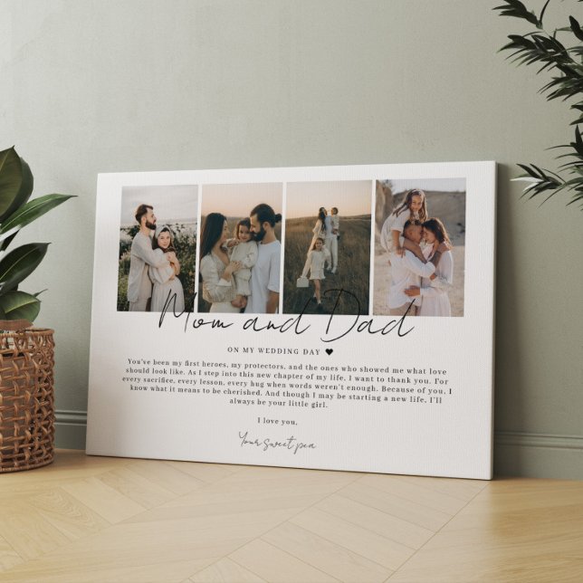 Toile Cadeau pour maman et papa le jour de mon mariage p (Créateur téléchargé)