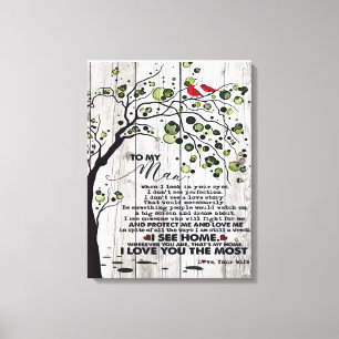 Toile Cadeau Pour Mari   À ma belle lettre au mari