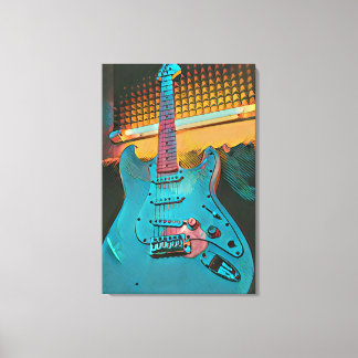 Toile Cadeau pour mari guitariste