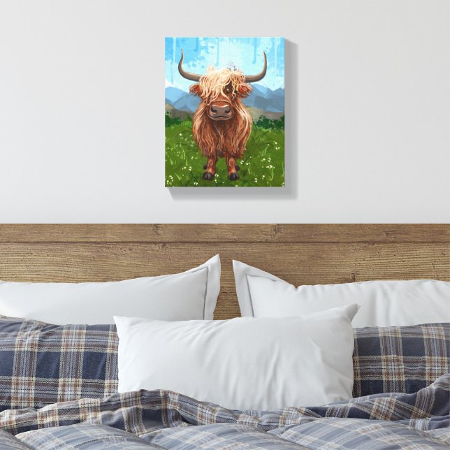 Toile Cadeaux et accessoires de vache Highland (Insitu(Chambre))