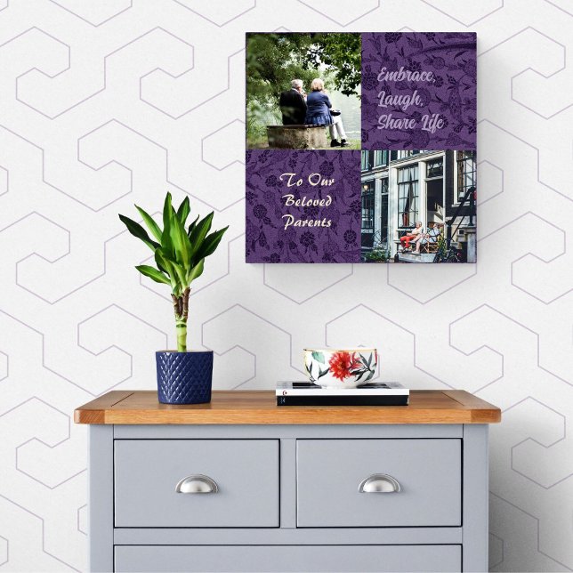 Toile Cadeaux Personnalisés pour les Couples de Parents  (Personalized Gifts for Older Parents Couples)