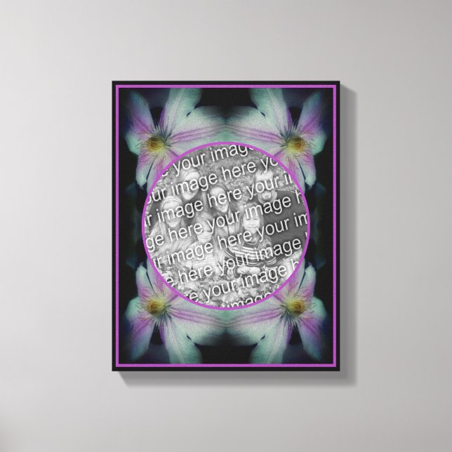 Toile Cadre de pétales de fleurs de clématite Créez votr (Recto)