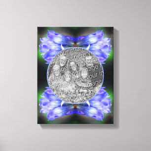 Toile Cadre Fleur Gentien Bleu Créez Votre Propre Photo