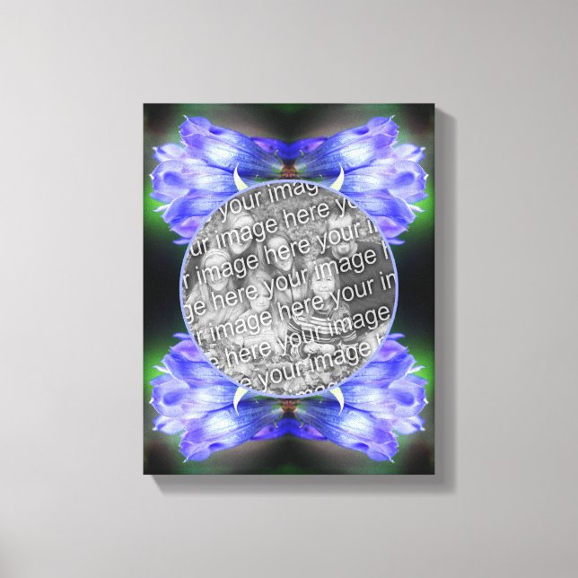 Toile Cadre Fleur Gentien Bleu Créez Votre Propre Photo (Recto)