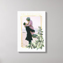 Cadre floral photo personnalisé