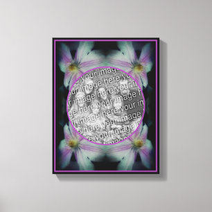 Toile Cadres de pétales à fleurs Clematis Créez votre pr