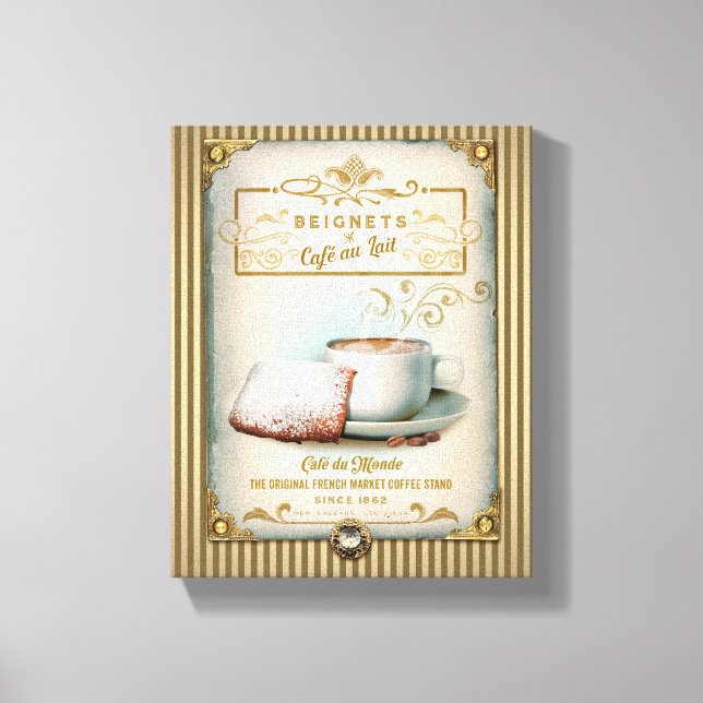 Toile Café au Lait & Beignets (Recto)