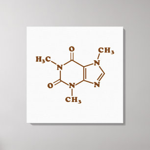 Toile Café caféine Formule chimique moléculaire