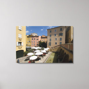 Toile Café en plein air, Place de l'Eveche, Grasse,