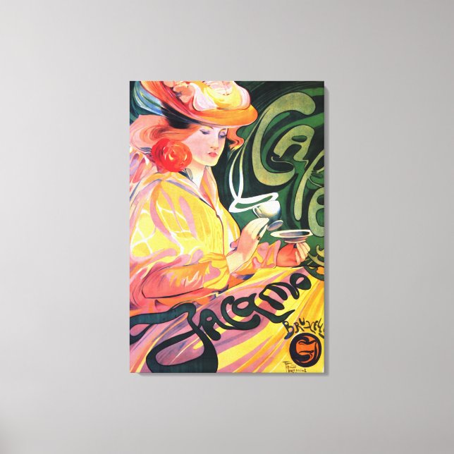 Toile CAFÉ FRANÇAIS vintage POSTERART BOUILLOIRE (Recto)