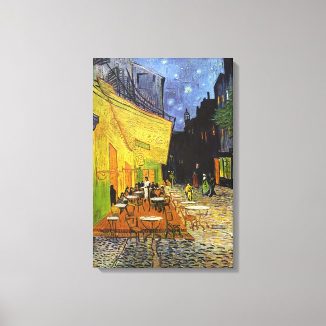 Toile Café Terrasse à Night par van Gogh (Recto)
