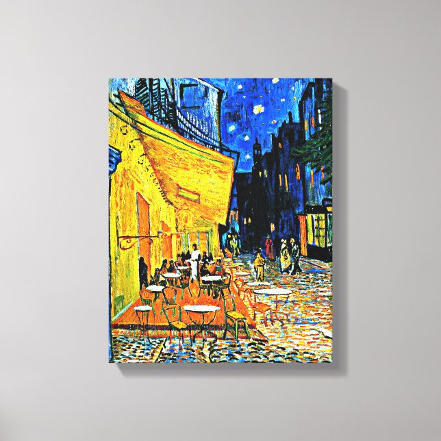 Toile Cafe Terrasse par Vincent van Gogh (Recto)