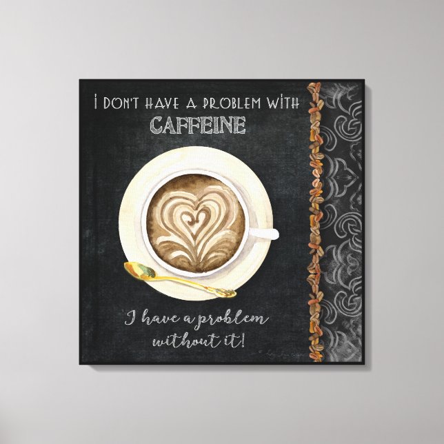 Toile Caféine Cappuccino Heart Art Café Art (Recto)