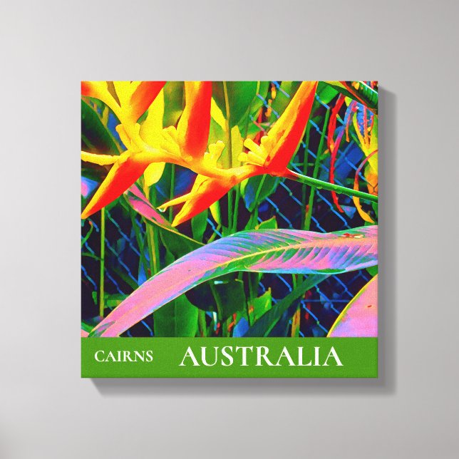 Toile Cairns fleur tropicale Australie voyage art (Recto)