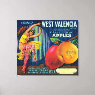 Toile Caisse occidentale LabelWatsonville, CA de Valence
