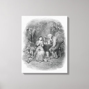 Toile Caleb Plummer et sa fille aveugle, de 'Charle