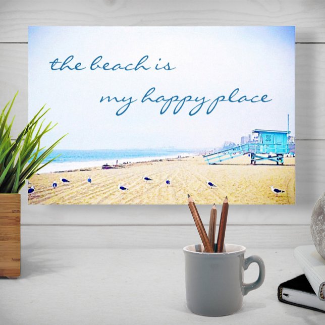 Toile California Coast Beach Photo My Happy Place Script (Créateur téléchargé)