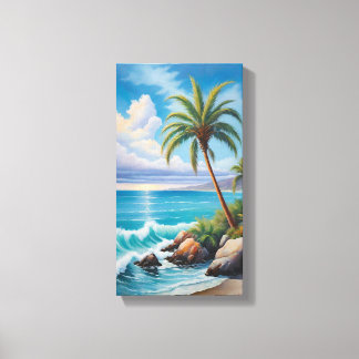 Toile California Coast Palm Tree Canvas Wall Art