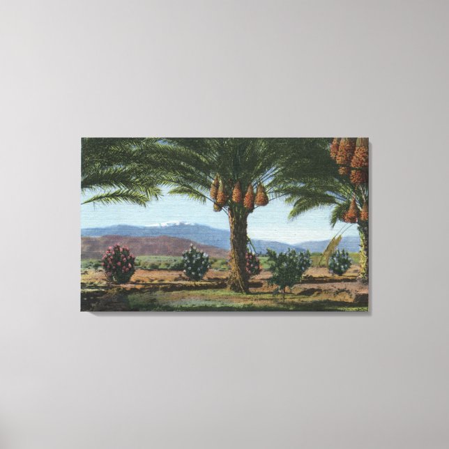 Toile CaliforniaDates Growing in the Coachella (Recto)