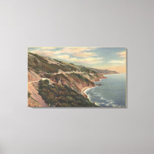 Toile CaliforniaSanta Lucia Mts le long de Hwy 1